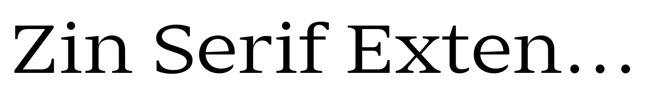 Zin Serif Extended Regular
